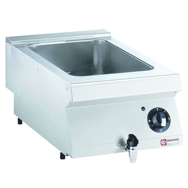 Bain Marie | Elektrisch | Top | GN 1/1 150mm | 1.5kW | Met Aftapkraan | 400x700x250/320(h)mm