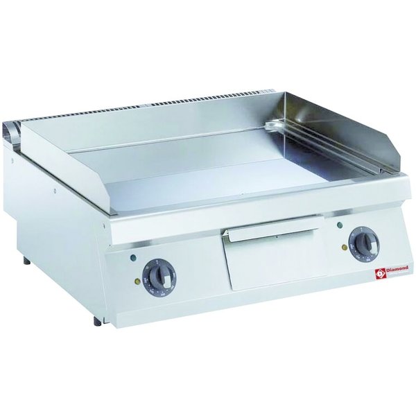 Bakplaat/Grillplaat Verschroomd  -Top- |  Vlak 730x540mm 39,42 dm2 | 9kW | 800x700x250/320(h)mm