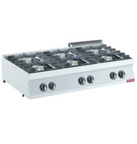 Diamond Gasfornuis met 6 vuren / branders Top | 6x 5,5 kW/h | 1200x700x250/320(h)mm Diamond Gasfornuis met 6 vuren / branders Top | 6x 5,5 kW/h | 1200x700x250/320(h)mm