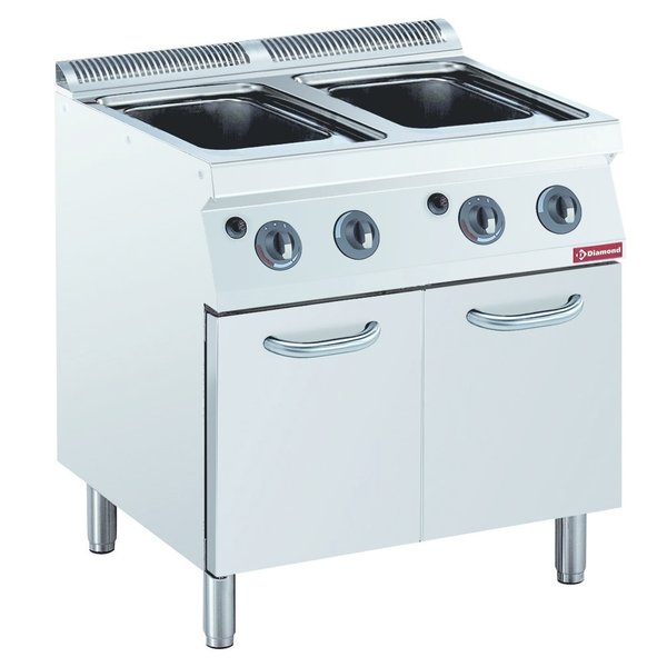 Pastakoker | Gas | Op Kast (zonder manden) | 2x 24.5L | Kcal. 19780 | 800x700x850/920(h)mm