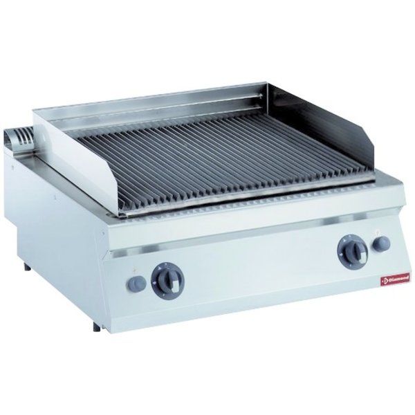 Lavasteengrill gas 1 module 'rooster in gietijzer Top | Kcal 12040 | 800x700x250/320(h)mm