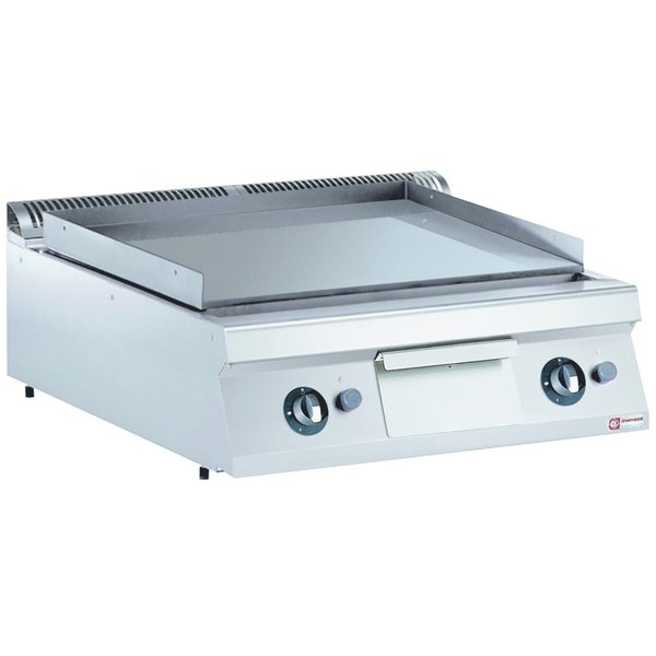 Bakplaat/Grillplaat | Vlak Verchroomd Top | Bakplaat 744x647mm | 20kW | 800x900x250/320(h)mm