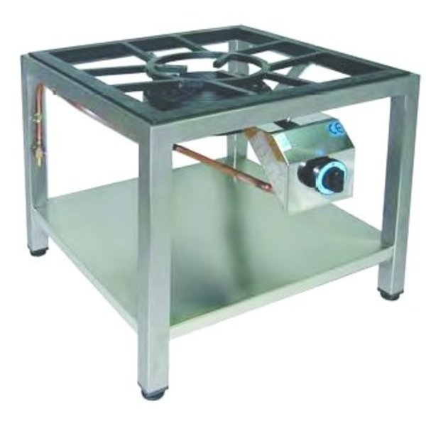 Gasbrander | Paella | Op Onderstel | Ø250mm | 10kW | 600x600x550(h)mm