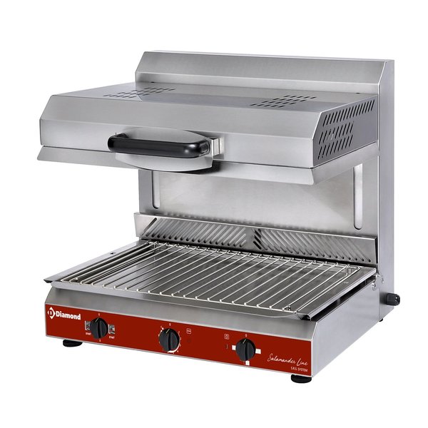 Salamander/Toaster | Vitrokeramisch + Mobiele Bovenkant | 2 Vuren | 3kW | 600x590x590(h)mm