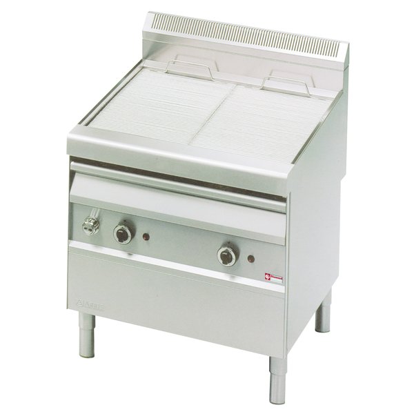 Stoomgrill O vorm met onderstel | Bakplaat 780x670mm | 26.5kW | 800x900x850/1070(h)mm