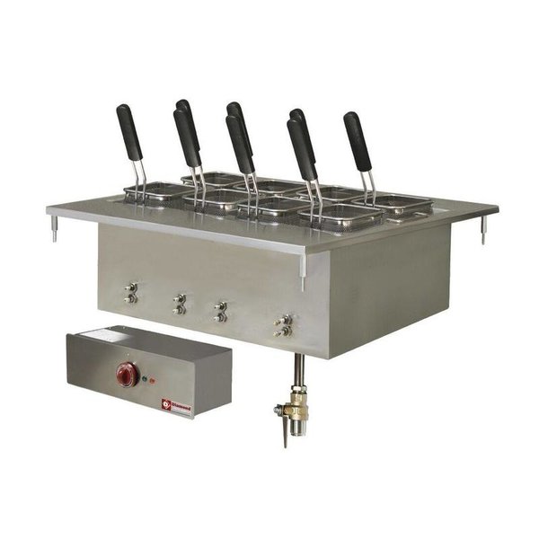 Inbouw Pastakoker | Elektrisch | 40L | Aftapkraan | 9kW | 700x600mm