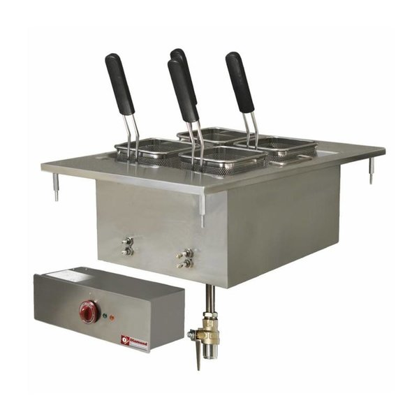 Elektrische Pastakoker | Inbouw | 20L | Met Aftapkraan | 6kW | 400x600mm