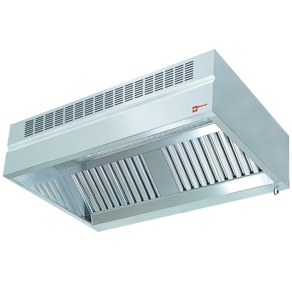 Muurdamkap | Met Luchtcompensatie 'AMBIANCE' | 3 Labyrintfilters 500x500mm | 1800x1300x500(h)mm