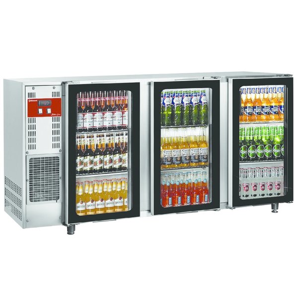 Flessenkoeler | RVS | 579L | 3 Deurs | 230V | Geventileerd | 2065x565x890/905(h)mm