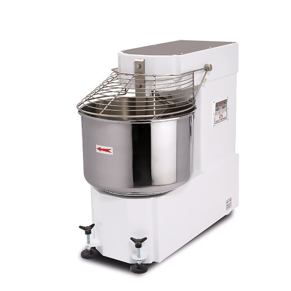 Spiraalkneder | Op 2 Wielen + 2 Cilinders | 85L | 2 Snelheden | 400V | 1020x575x1010(h)mm