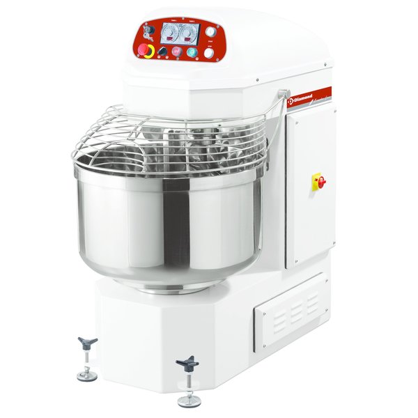 Bakkerstrog | Automatisch | Met Spiraal | 2 Snelheden + 2 Timers | 2 Motoren | 60kg | 400V | 630x1180x1312(h)mm