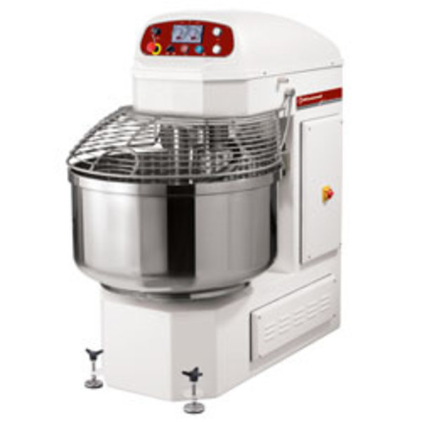 Bakkerstrog | Automatisch | Met Spiraal | 130kg | 2 Snelheden + 2 Timers | 2 Motoren | 400V | 830x1355x1460(h)mm