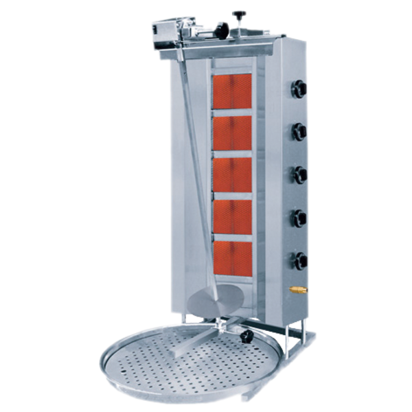 Donergrill | Gas (5 Branders) | Max. 100 kg | 565x810x132(h)mm