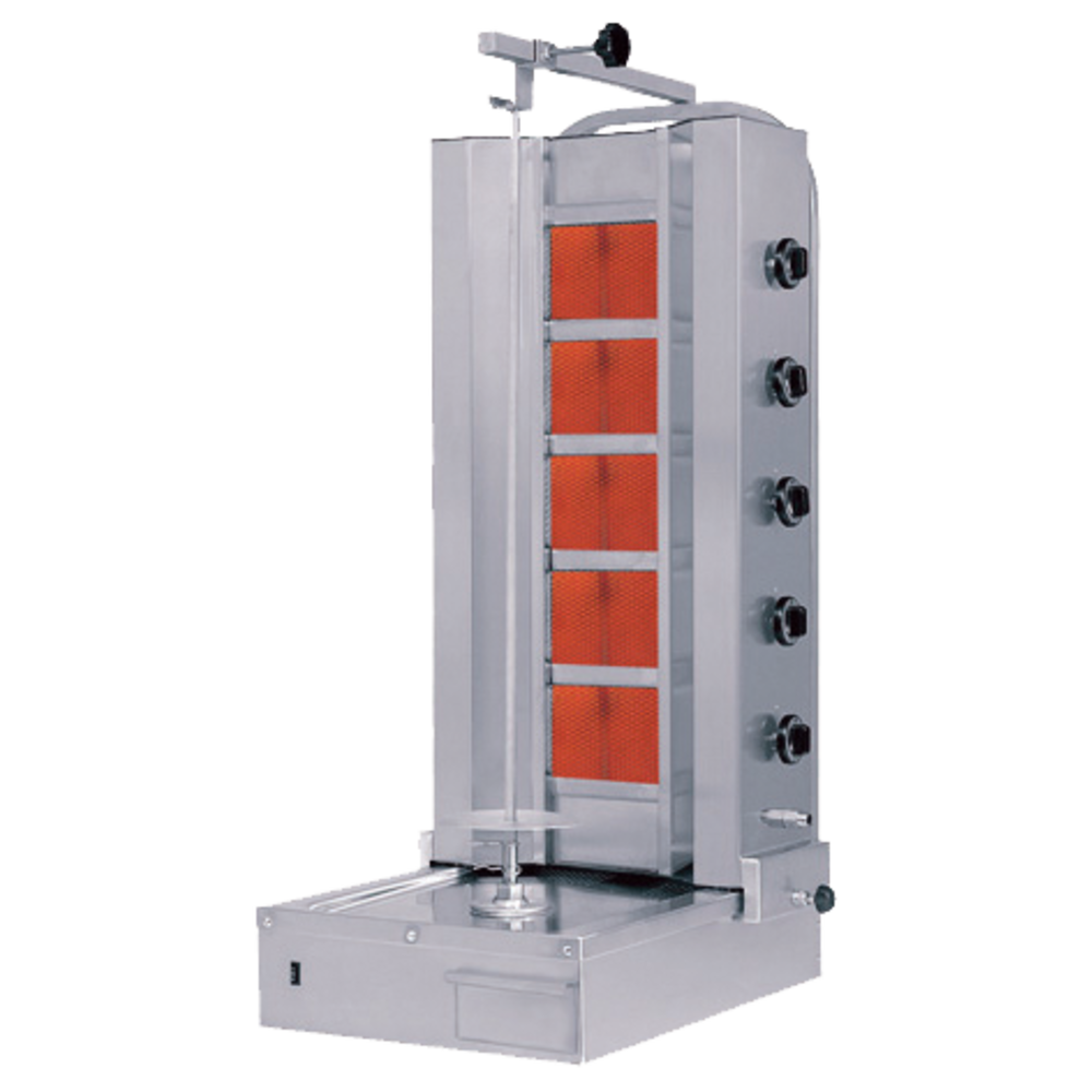 Donergrill | Gas (5 Branders) | Max. 100 kg | 565x665x1320(h)mm