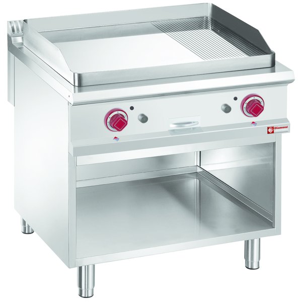 Bakplaat 1/1 Verchroomd 2/3, 1/3 | Bakplaat 780x720mm | 16kW | 800x900x850/920(h)mm