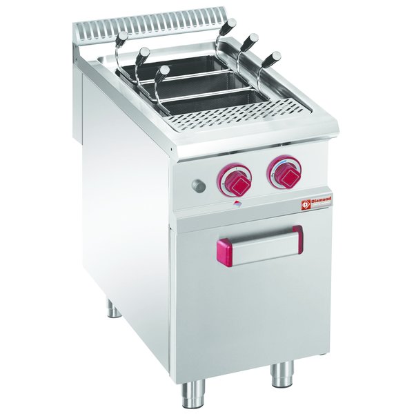 Pastakoker gas op gesloten kast (zonder manden) 40L | GN 1/1 | kcal. 11438 | 400x900x850/920(h)mm