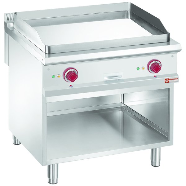 Bakplaat/Grillplaat 1/1 | Met Open Kast | Bakplaat 780x720mm | 12kW | 800x900x850/920(h)mm