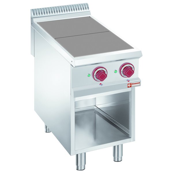 Elektrische | Fornuis | 2 Verlaagde Kookplaten | Open Kast | 2x 2.5kW | 400x900x850/920(h)mm