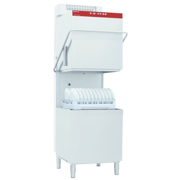 Horeca vaat/pottenwasser doorschuif met inlooptafel, uitlooptafel en spoeldouchekraan | 600x500mm mand + waterverzachter | 400V | 2620x740x1510/1945(h)mm