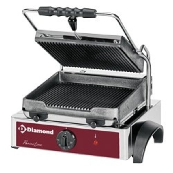 Contactgrill/Paninigrill | Geribd 255x255mm | 1.8kW | 330x435x240(h)mm