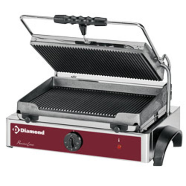 Contactgrill/Paninigrill | Geribd 365x255mm | 3kW | 435x430x240(h)mm