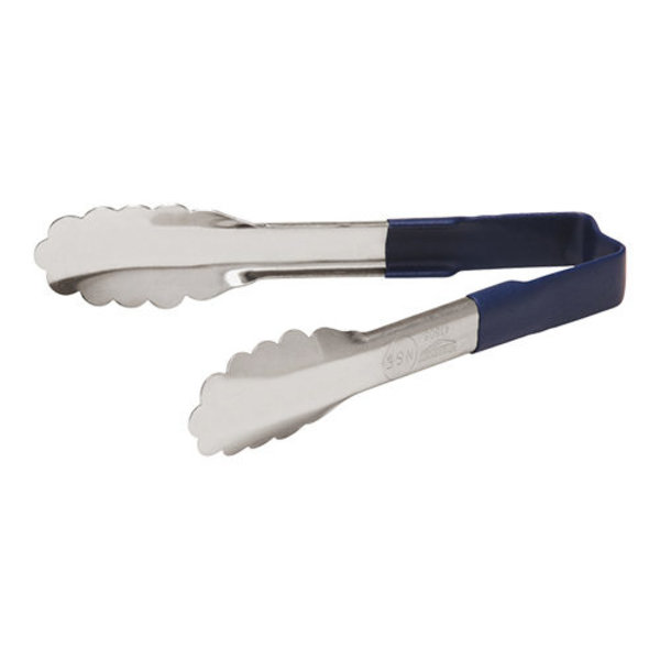 Serveertang blauw RVS met hittebestendige kunststof handvat 24(l)cm