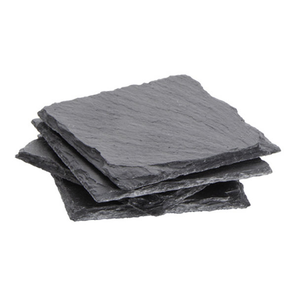 Serveer plateau  leisteen zwart | 4x 10x10cm