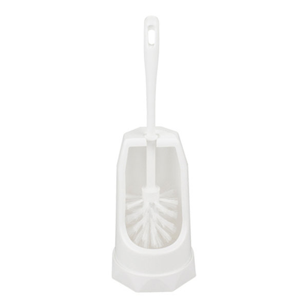 Toiletborstel kunststof met houder 13(l)x37(h)cm