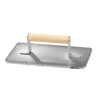 EMGA Vlees braad gewicht gegoten aluminium en houten handvat | 22,9(b)x11,4(d)cm