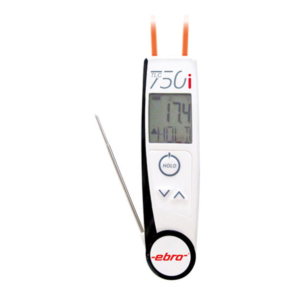 Duo thermometer infrarood met inklapbare RVS voeler -33t/m +350 graden 17(l)cm