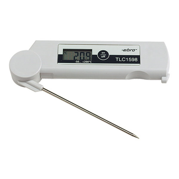 Thermometer digitaal met inklapbare RVS voeler -50t/m +200 graden 15(l)cm