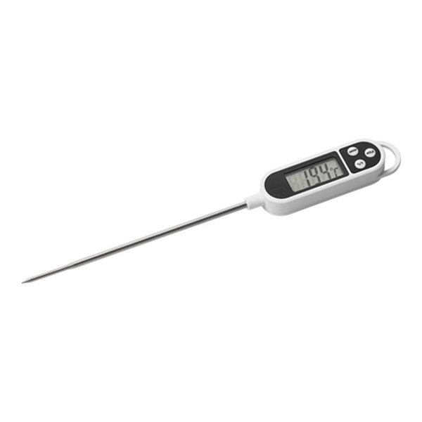 Thermometer digitaal en kunststof met RVS insteekvoeler incl batterijen  -50/+300graden 14(l)cm