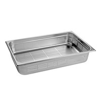 CaterChef GN-Bak | RVS | 1/1 GN | Hoogte 100mm | Geperforeerd | 530x325x100(h)mm 