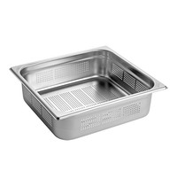 CaterChef GN-Bak | RVS | 2/3 GN | Hoogte 100mm | Geperforeerd | 354x325x100(h)mm 