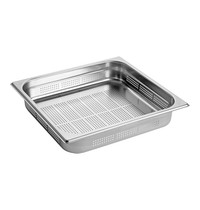 CaterChef Gastronorm Bak | RVS | 5.8L | 2/3GN | Geperforeerd | 354x325x65(h)mm 