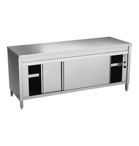 Multinox Warmhoudkast 140cm | 2kW  | Met 1 tussenplank en schuifdeuren | 1400x700x870(h)mm