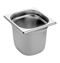 CaterChef Gastronorm Bak | RVS | 2.3L | 1/6GN | 176x162x150(h)mm 