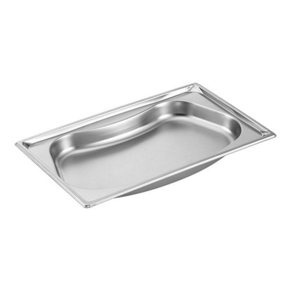 GN-Bak | KIDNEY SHAPE | RVS | 1/1 GN | Hoogte 65mm | 530x325x65(h)mm