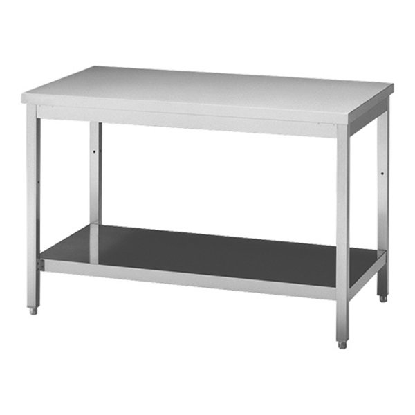 RVS werktafel met onderschap | 200 cm | 2000x700x870(h)mm