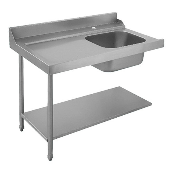Aanvoertafel rechts met onderschap + achteropstand |1200mm Breed | 1200x715x850(h)mm