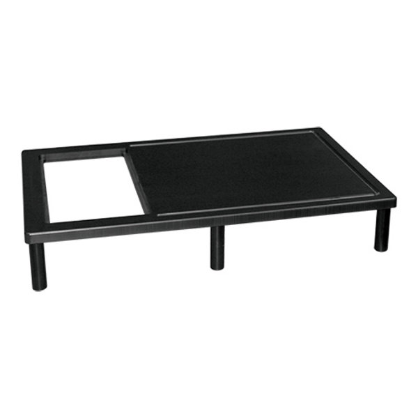 Snijplank | HDPE | Zwart | Sapgeul | 650x400x110(h)mm