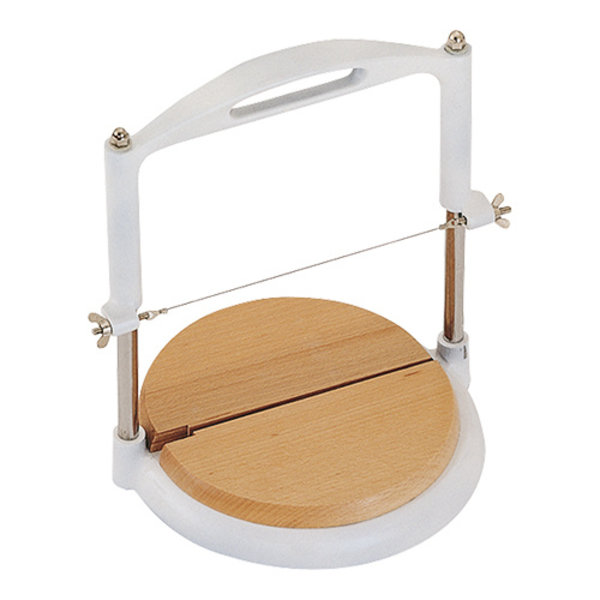 Franse Kaas Guillotine | Marmeren Plateau | Draad 300(l)mm | Ø250x340(h)mm
