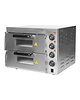 CaterChef Pizza oven (40x40cm)x02 | 3kW | elke kamer is voorzien van separaat instelbare onder- en boven thermostaat | 560x585x434(h)mm 