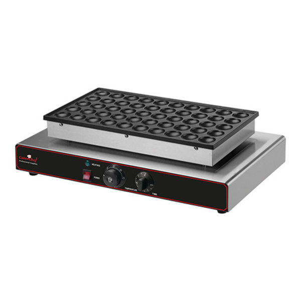 Poffertjes bakapparaat (cap.050st.) | 1,8kW | Met anti-aanbak laag en opstaande rand | 550x375x170(h)mm