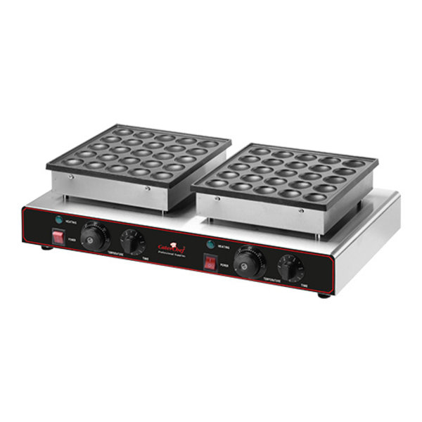 Poffertjes bakapparaat (cap.050st.) | 1,7kW | Met zware gegoten plaat met anti-aanbak laag | 620x375x170(h)mm