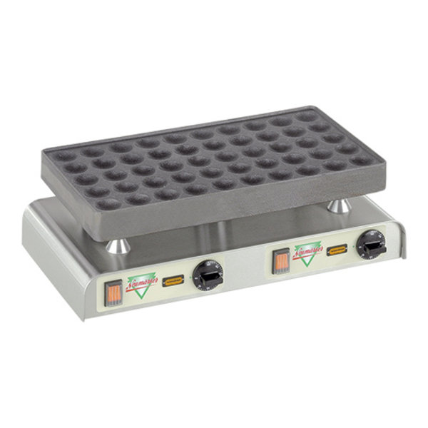 poffertjes bakapparaat (cap.050st.) | 2,2kW | rechts en links onafhankelijk instelbaar | 330x570x200(h)mm