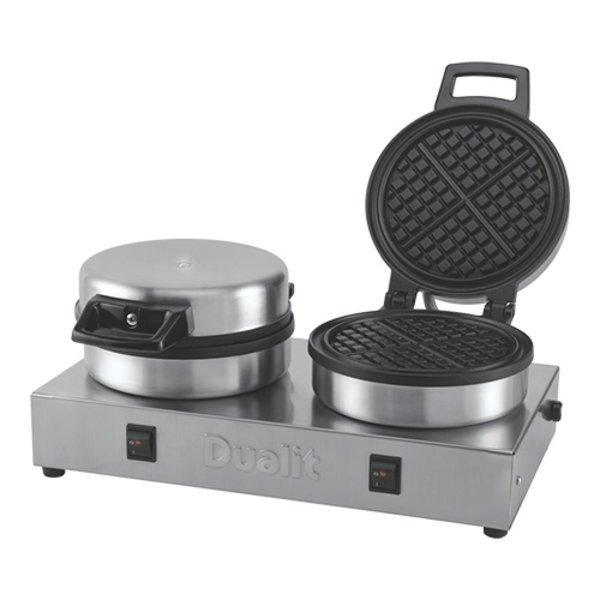 Wafel bakapparaat | 1,6kW | met 2 thermostaten en 2 schakelaars | 400x220x160(h)mm