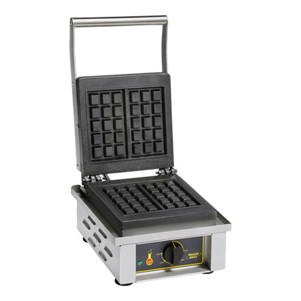 Wafelijzer Brussels | 1.6kW | Compleet met traploze instelbare thermostaat 0-300°C | 305x440x230(h)mm