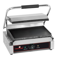 CaterChef contactgrill Solo-Grande (glad/gegroefd) | 2,2kW | voorzien van een grote lekbak, spatrand | 395x405x207(h)mm CaterChef contactgrill Solo-Grande (glad/gegroefd) | 2,2kW | voorzien van een grote lekbak, spatrand | 395x405x207(h)mm