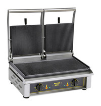 Roller Grill Contactgrill Majestic (gegroefd/gegroefd) | 4kW | Met afzonderlijke thermostaten | 560x400x280(h)mm